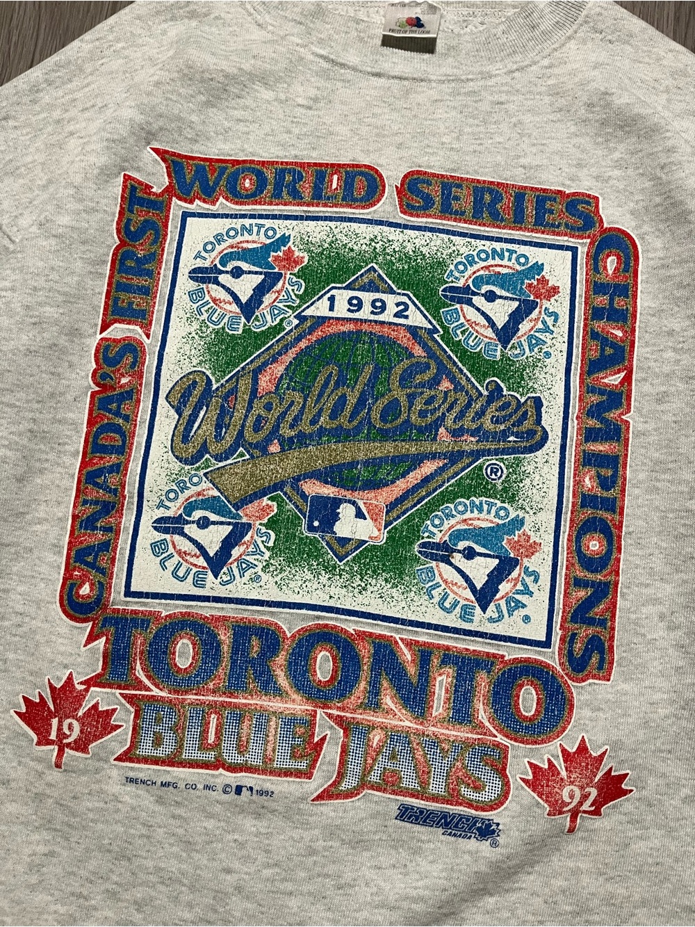 Vintage Toronto Blue Jays 1992 World Series, MLB, baseball graphic crewneck XL - Picture 2 of 13